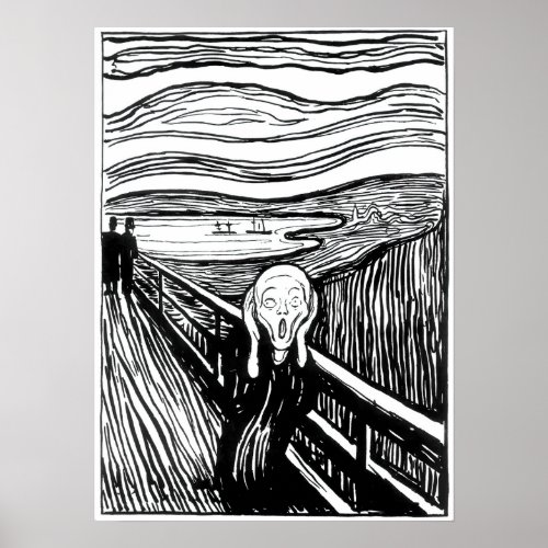 Edvard Munch _ The Scream Lithography Poster