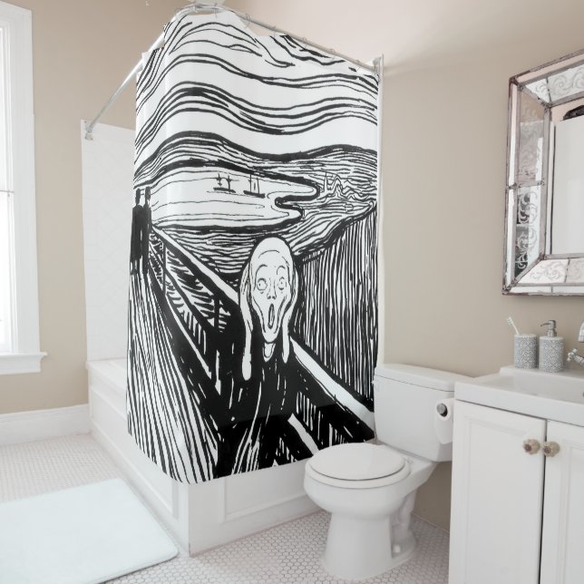 Edvard Munch - The Scream Lithography Shower Curtain (In Situ)