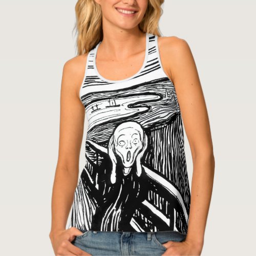Edvard Munch _ The Scream Lithography Tank Top