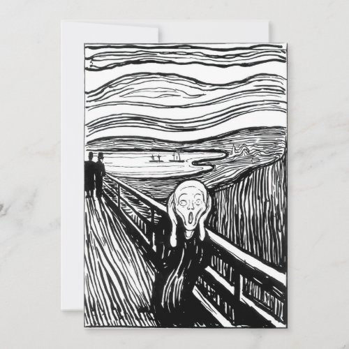 Edvard Munch _ The Scream Lithography Thank You Card