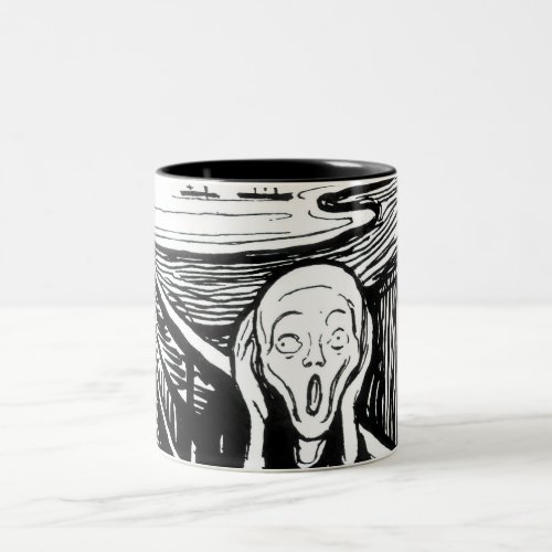 Edvard Munch _ The Scream Lithography Two_Tone Coffee Mug