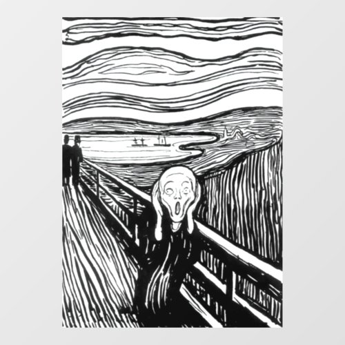 Edvard Munch _ The Scream Lithography Window Cling