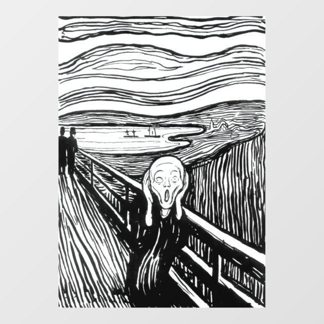 Edvard Munch - The Scream Lithography Window Cling (Sheet)
