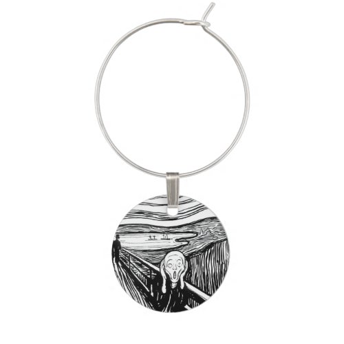 Edvard Munch _ The Scream Lithography Wine Charm