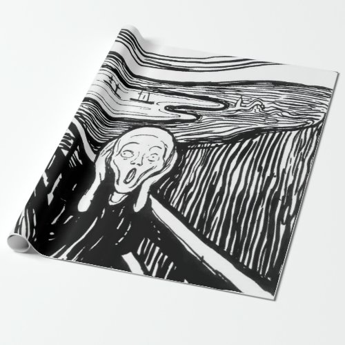 Edvard Munch _ The Scream Lithography Wrapping Paper