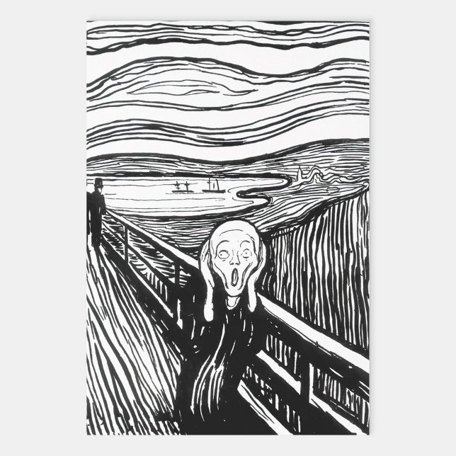 Edvard Munch - The Scream Lithography Wrapping Paper Sheets (Creator Uploaded)