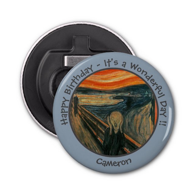 Edvard Munch The Scream Party Items Collection Bottle Opener (Front)