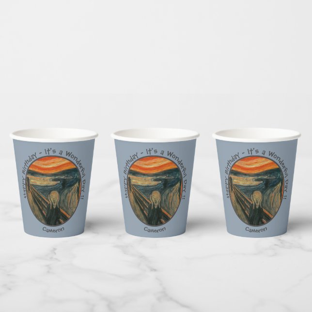 Edvard Munch The Scream Party Items Collection Paper Cups (Multi)