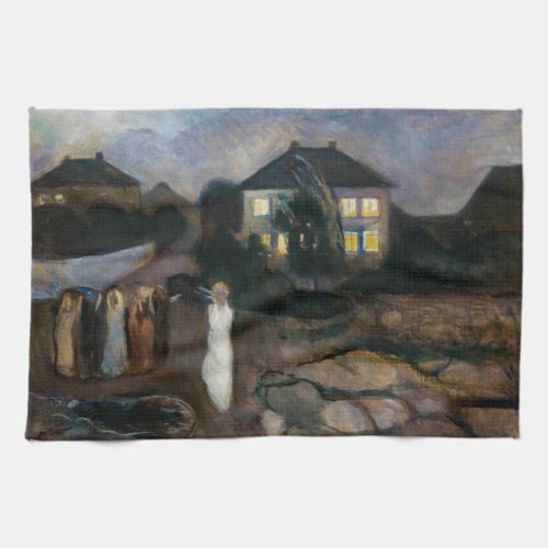 Edvard Munch _ The Storm Kitchen Towel