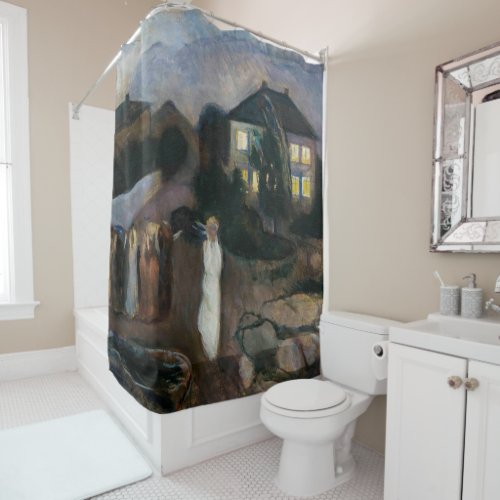 Edvard Munch _ The Storm Shower Curtain