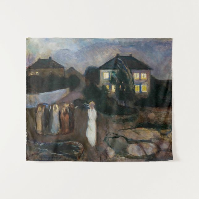 Edvard Munch - The Storm Tapestry (Front (Horizontal))