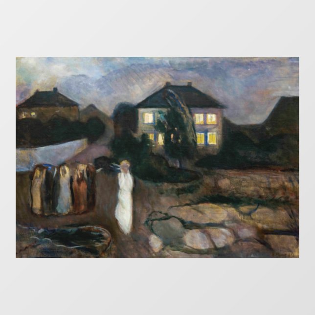 Edvard Munch - The Storm Window Cling (Sheet)