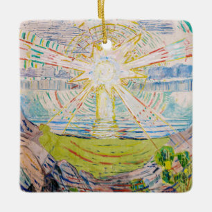 Edvard Munch - The Sun 1910 Ceramic Ornament