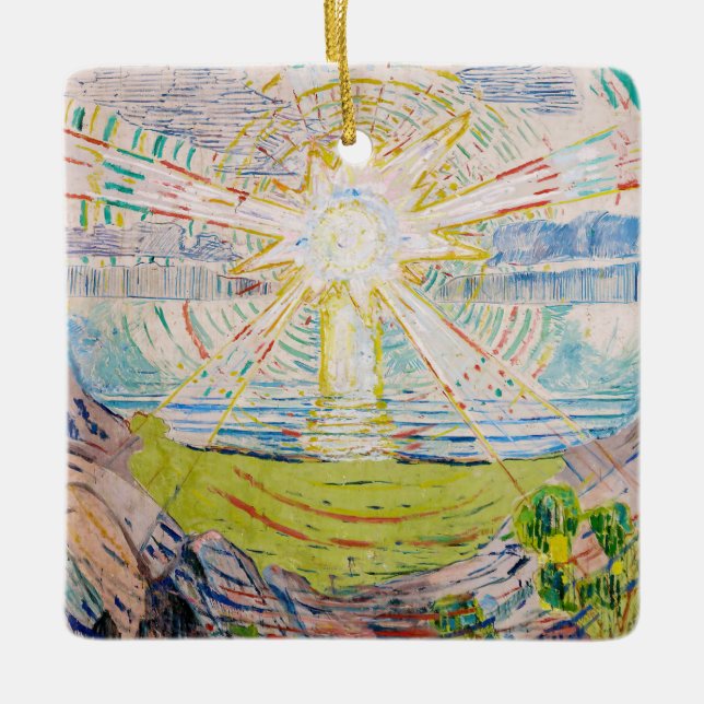 Edvard Munch - The Sun 1910 Ceramic Ornament (Front)