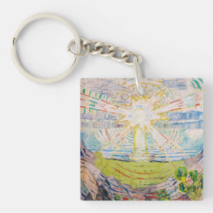 Edvard Munch - The Sun 1910 Keychain