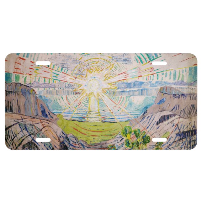 Edvard Munch - The Sun 1910 License Plate (Front)