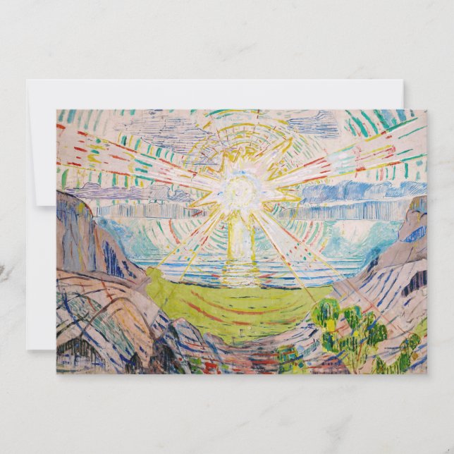Edvard Munch - The Sun 1910 Thank You Card (Front)