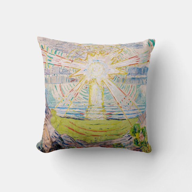 Edvard Munch - The Sun 1910 Throw Pillow (Front)
