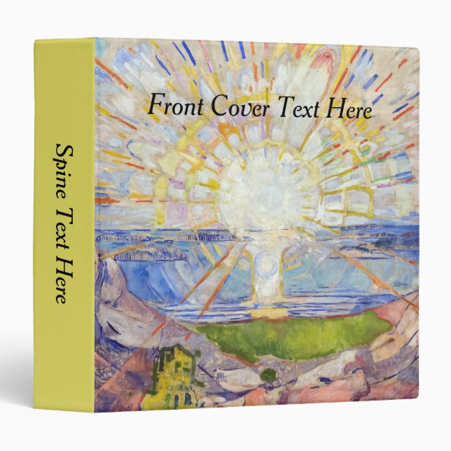 Edvard Munch - The Sun 1911 3 Ring Binder (Front/Spine)