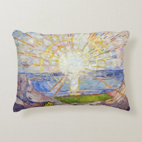 Edvard Munch _ The Sun 1911 Accent Pillow