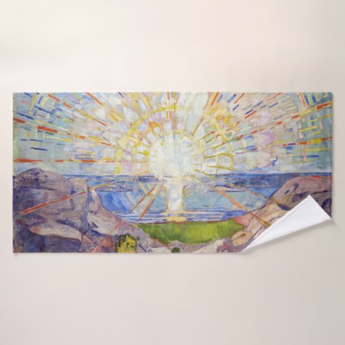 Edvard Munch _ The Sun 1911 Bath Towel Set