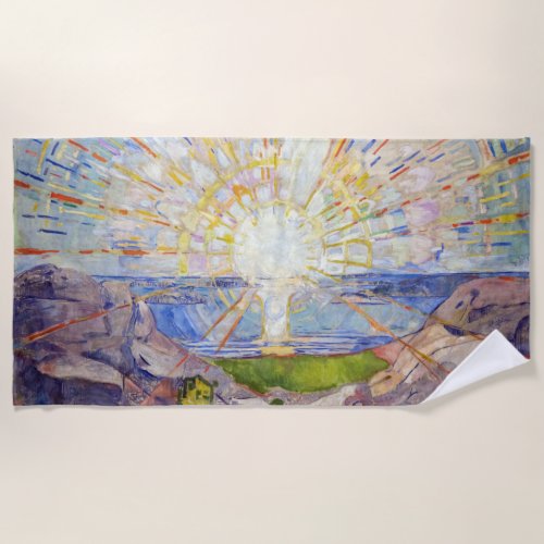 Edvard Munch _ The Sun 1911 Beach Towel