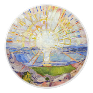 Edvard Munch - The Sun 1911 Ceramic Knob