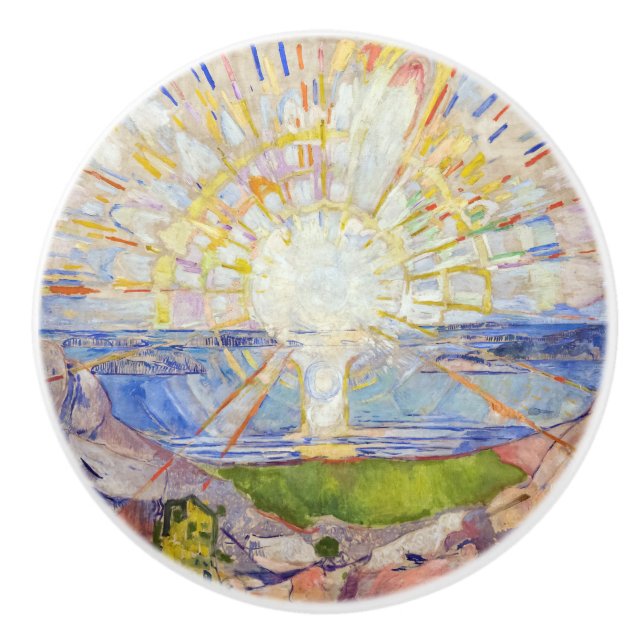 Edvard Munch - The Sun 1911 Ceramic Knob (Front)