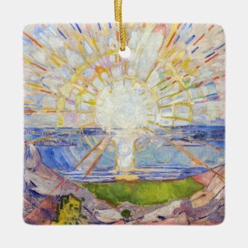 Edvard Munch _ The Sun 1911 Ceramic Ornament