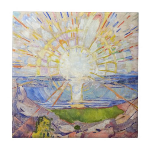 Edvard Munch _ The Sun 1911 Ceramic Tile