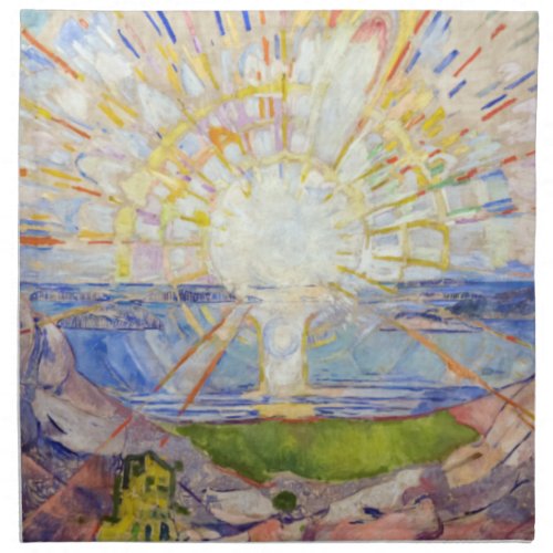 Edvard Munch _ The Sun 1911 Cloth Napkin