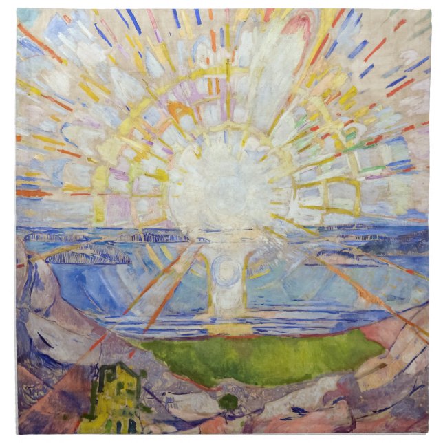Edvard Munch - The Sun 1911 Cloth Napkin (Front)