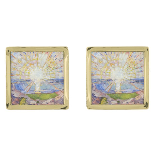 Edvard Munch - The Sun 1911 Cufflinks (Front)