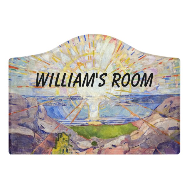 Edvard Munch - The Sun 1911 Door Sign (Small Crest Front)