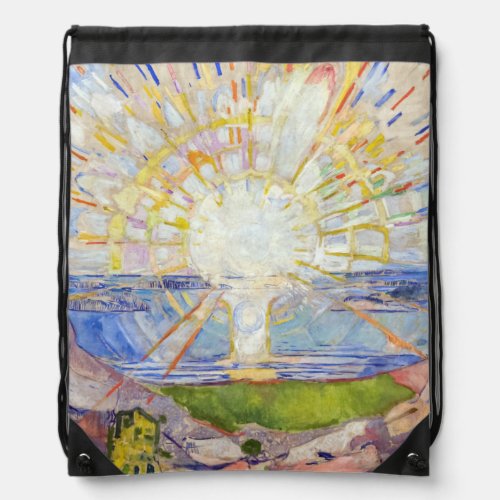 Edvard Munch _ The Sun 1911 Drawstring Bag