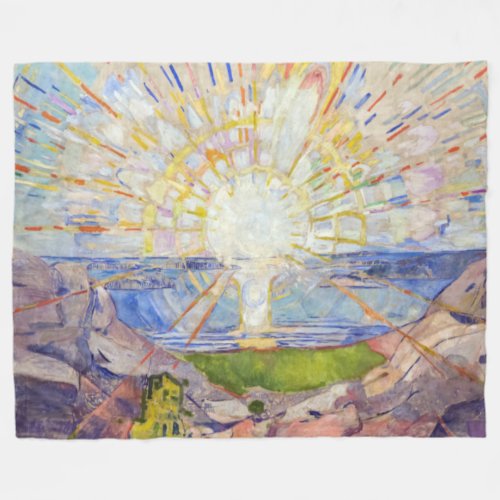 Edvard Munch _ The Sun 1911 Fleece Blanket