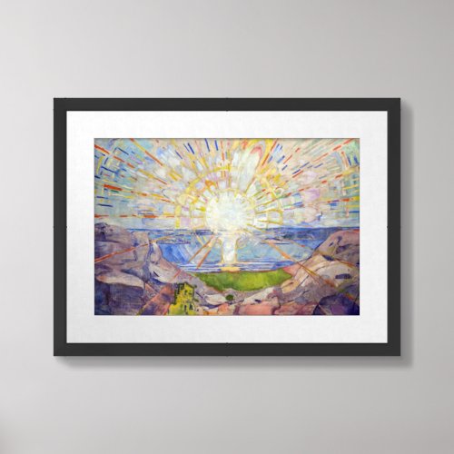 Edvard Munch _ The Sun 1911 Framed Art