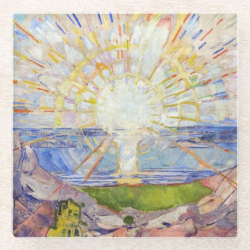 Edvard Munch _ The Sun 1911 Glass Coaster