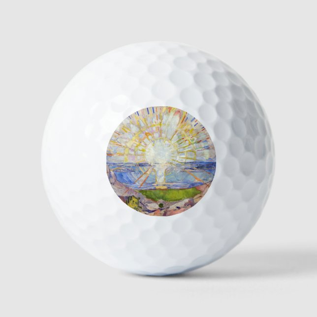 Edvard Munch - The Sun 1911 Golf Balls (Front)