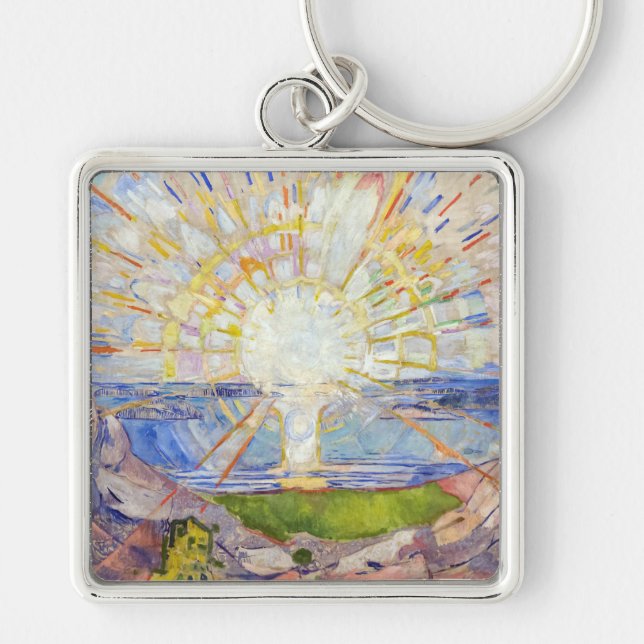 Edvard Munch - The Sun 1911 Keychain (Front)