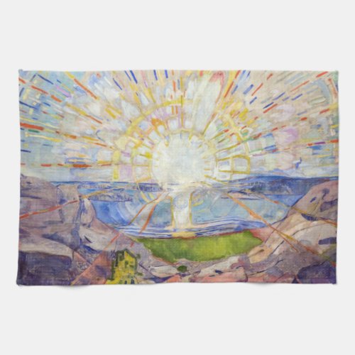 Edvard Munch _ The Sun 1911 Kitchen Towel