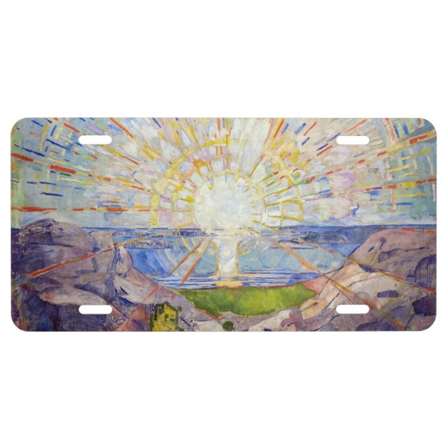 Edvard Munch - The Sun 1911 License Plate (Front)