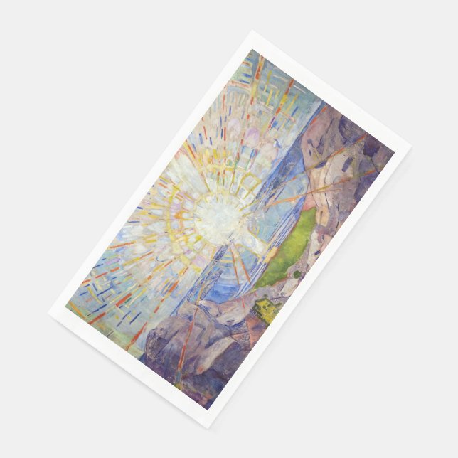 Edvard Munch - The Sun 1911 Paper Guest Towels (Corner)
