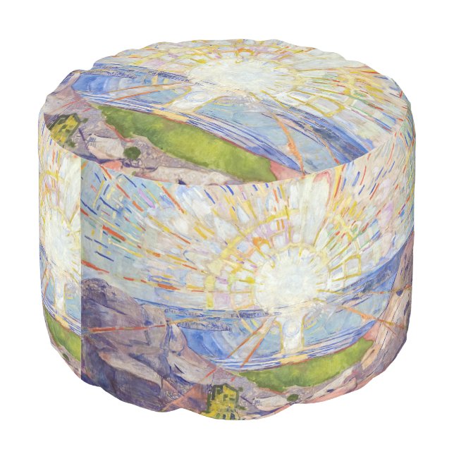 Edvard Munch - The Sun 1911 Pouf (Angled Back)