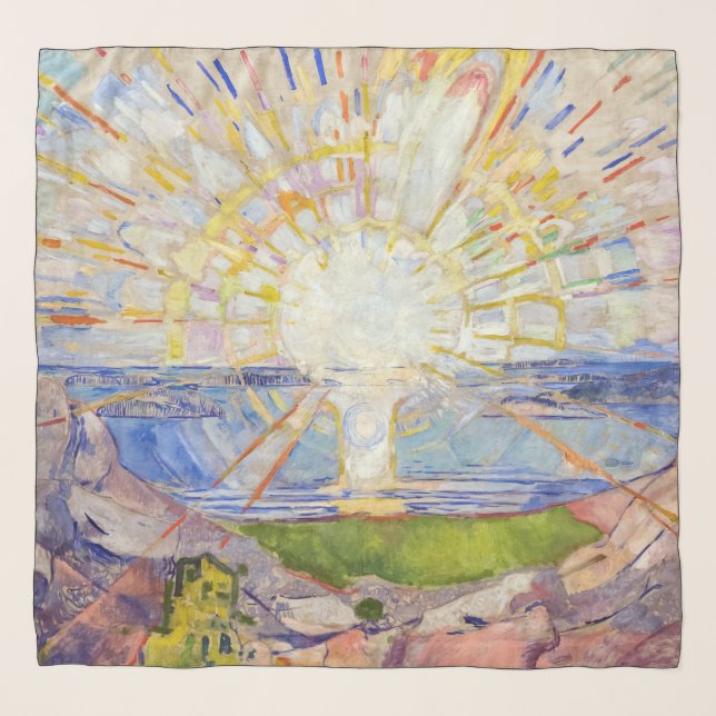 Edvard Munch - The Sun 1911 Scarf (Front (Horizontal))