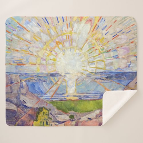 Edvard Munch _ The Sun 1911 Sherpa Blanket