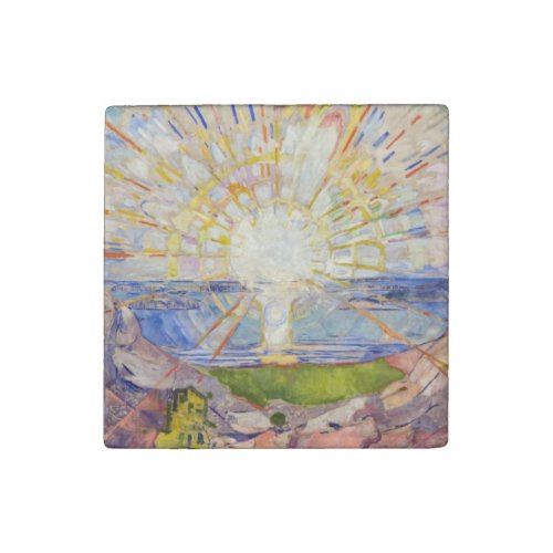 Edvard Munch _ The Sun 1911 Stone Magnet