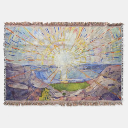 Edvard Munch _ The Sun 1911 Throw Blanket