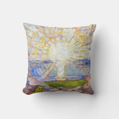 Edvard Munch _ The Sun 1911 Throw Pillow