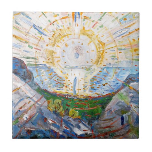 Edvard Munch _ The Sun 1912 Ceramic Tile